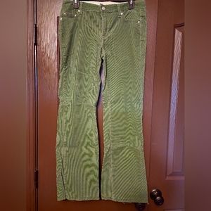 GAP Low Rise Boot Cut Corduroy Green Pants